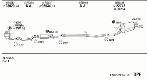 Fonos LNK023357BA - Система выпуска ОГ autosila-amz.com