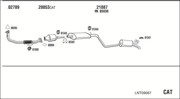 Fonos LNT09067 - Система выпуска ОГ autosila-amz.com