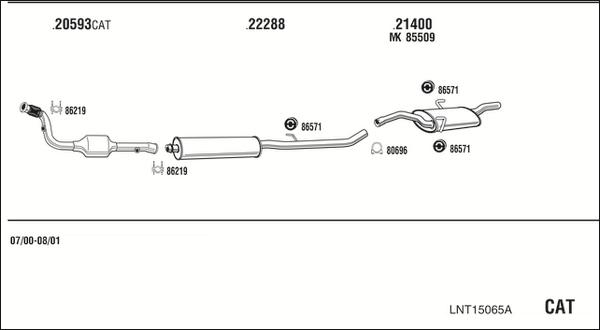 Fonos LNT15065A - Система выпуска ОГ autosila-amz.com