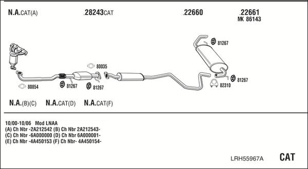 Fonos LRH55967A - Система выпуска ОГ autosila-amz.com