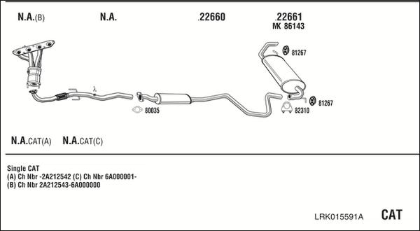 Fonos LRK015591A - Система выпуска ОГ autosila-amz.com