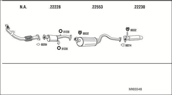 Fonos MI65548 - Система выпуска ОГ autosila-amz.com