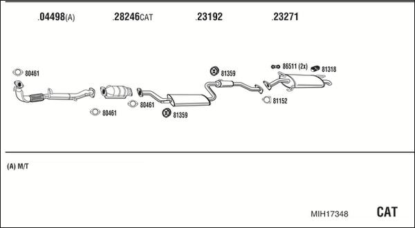 Fonos MIH17348 - Система выпуска ОГ autosila-amz.com