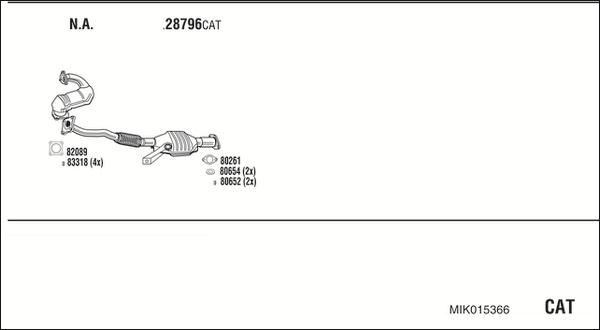 Fonos MIK015366 - Система выпуска ОГ autosila-amz.com