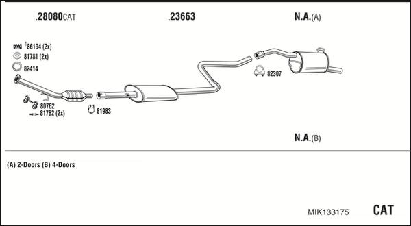 Fonos MIK133175 - Система выпуска ОГ autosila-amz.com