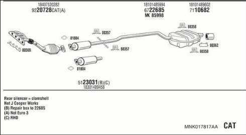 Fonos MNK017817AA - Система выпуска ОГ autosila-amz.com