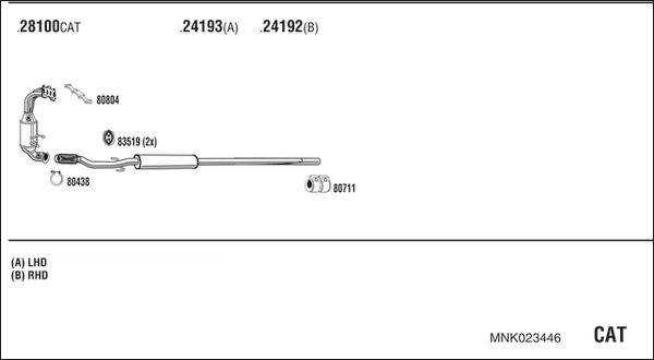 Fonos MNK023446 - Система выпуска ОГ autosila-amz.com