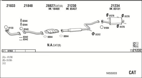 Fonos NI55003 - Система выпуска ОГ autosila-amz.com