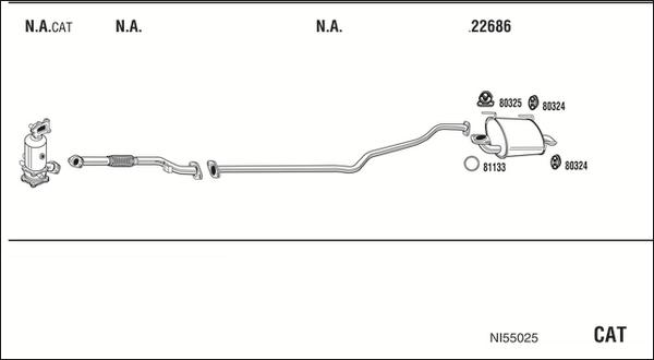 Fonos NI55025 - Система выпуска ОГ autosila-amz.com