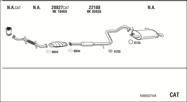 Fonos NI65074A - Система выпуска ОГ autosila-amz.com