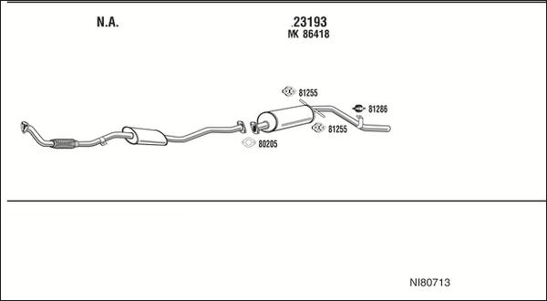 Fonos NI80713 - Система выпуска ОГ autosila-amz.com