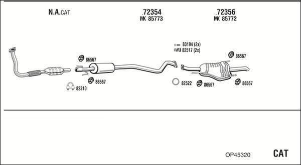 Fonos OP45320 - Система выпуска ОГ autosila-amz.com