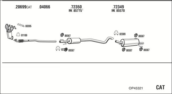 Fonos OP45321 - Система выпуска ОГ autosila-amz.com