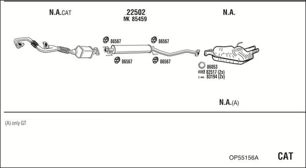 Fonos OP55156A - Система выпуска ОГ autosila-amz.com