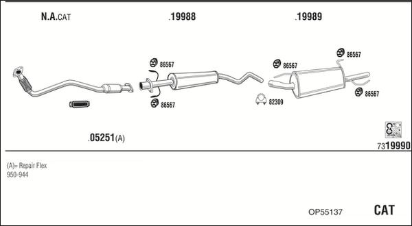 Fonos OP55137 - Система выпуска ОГ autosila-amz.com