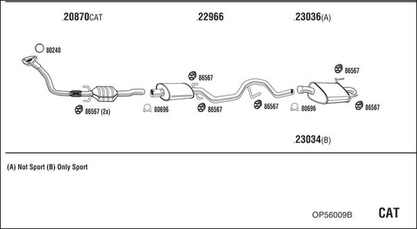 Fonos OP56009B - Система выпуска ОГ autosila-amz.com