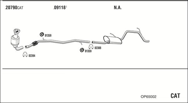 Fonos OP65002 - Система выпуска ОГ autosila-amz.com