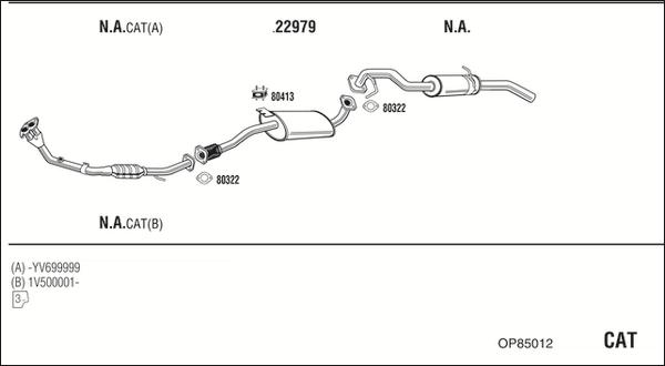 Fonos OP85012 - Система выпуска ОГ autosila-amz.com