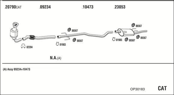 Fonos OP30183 - Система выпуска ОГ autosila-amz.com