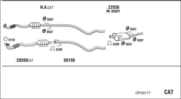 Fonos OP30177 - Система выпуска ОГ autosila-amz.com