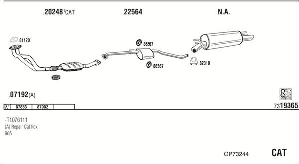 Fonos OP73244 - Система выпуска ОГ autosila-amz.com