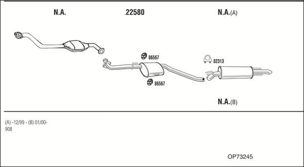 Fonos OP73245 - Система выпуска ОГ autosila-amz.com