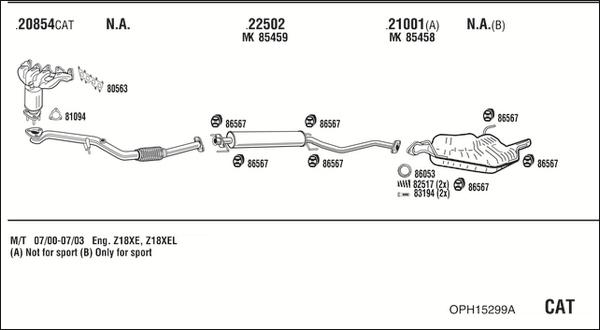 Fonos OPH15299A - Система выпуска ОГ autosila-amz.com