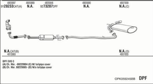 Fonos OPK059245BB - Система выпуска ОГ autosila-amz.com