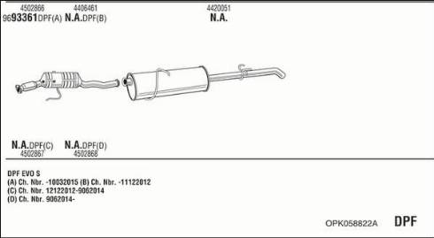 Fonos OPK058822A - Система выпуска ОГ autosila-amz.com