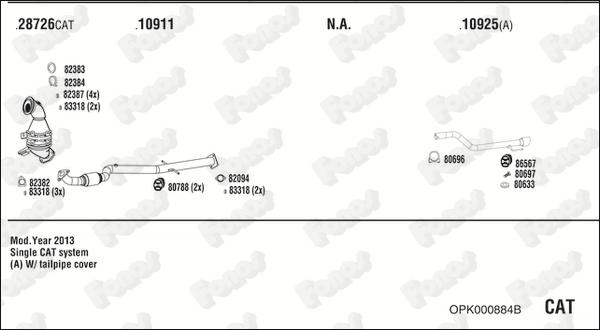 Fonos OPK000884B - Система выпуска ОГ autosila-amz.com