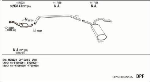 Fonos OPK019922CA - Система выпуска ОГ autosila-amz.com