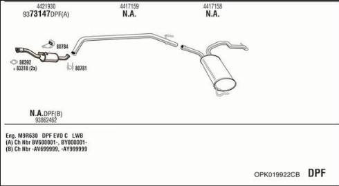 Fonos OPK019922CB - Система выпуска ОГ autosila-amz.com