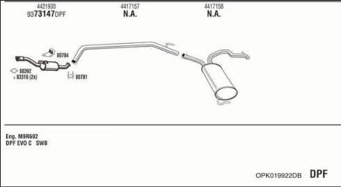 Fonos OPK019922DB - Система выпуска ОГ autosila-amz.com