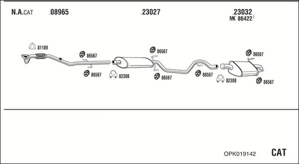 Fonos OPK019142 - Система выпуска ОГ autosila-amz.com