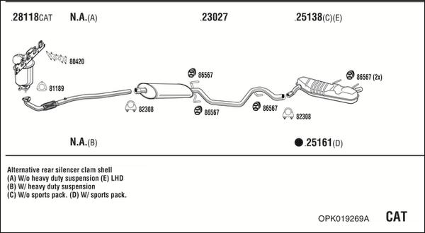 Fonos OPK019269A - Система выпуска ОГ autosila-amz.com