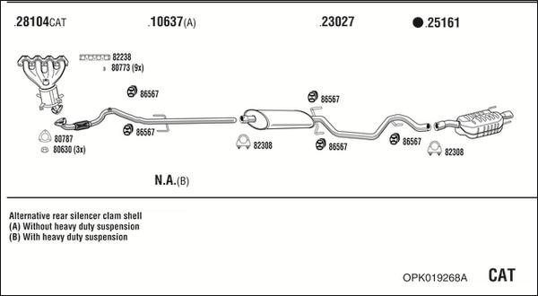 Fonos OPK019268A - Система выпуска ОГ autosila-amz.com