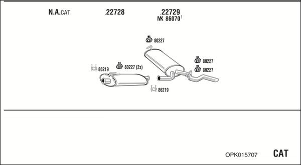 Fonos OPK015707 - Система выпуска ОГ autosila-amz.com