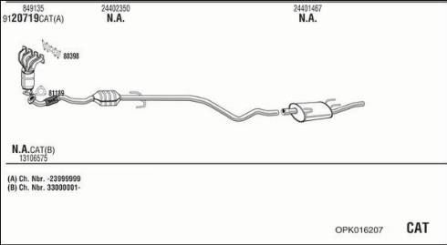 Fonos OPK016207 - Система выпуска ОГ autosila-amz.com