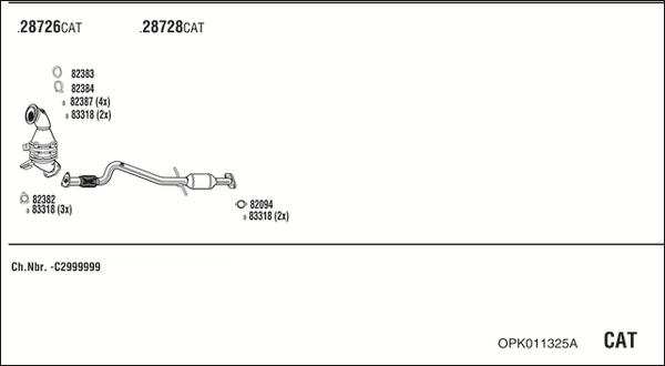 Fonos OPK011325A - Система выпуска ОГ autosila-amz.com