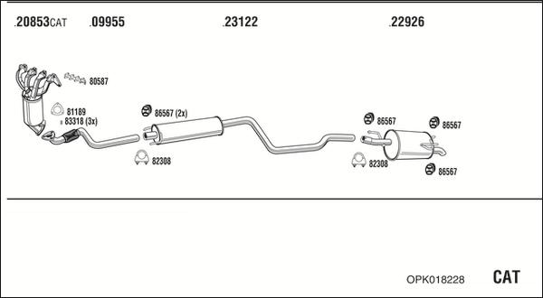 Fonos OPK018228 - Система выпуска ОГ autosila-amz.com