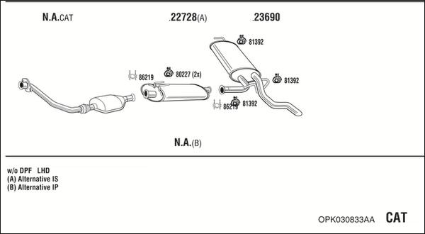 Fonos OPK030833AA - Система выпуска ОГ autosila-amz.com