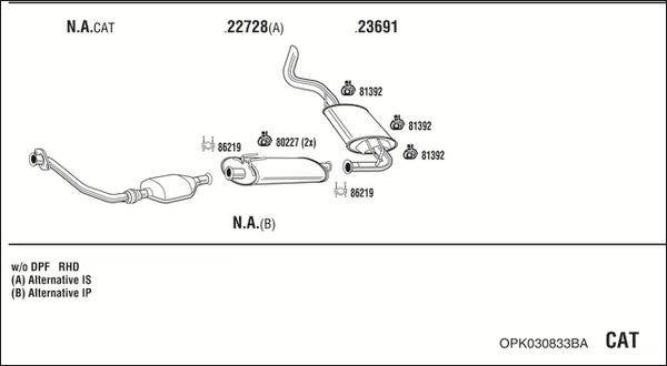 Fonos OPK030833BA - Система выпуска ОГ autosila-amz.com