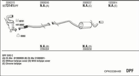 Fonos OPK033844B - Система выпуска ОГ autosila-amz.com