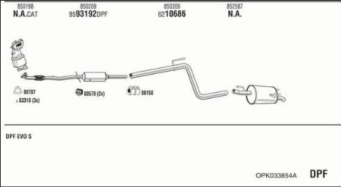 Fonos OPK033854A - Система выпуска ОГ autosila-amz.com