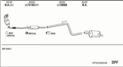 Fonos OPK033854B - Система выпуска ОГ autosila-amz.com