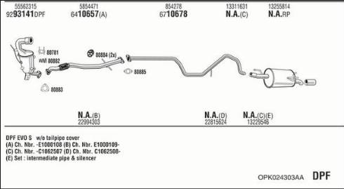 Fonos OPK024303AA - Система выпуска ОГ autosila-amz.com