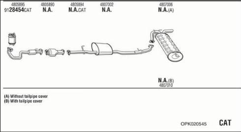 Fonos OPK020545 - Система выпуска ОГ autosila-amz.com