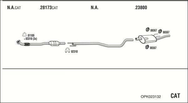 Fonos OPK023132 - Система выпуска ОГ autosila-amz.com