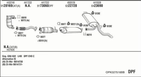 Fonos OPK027516BB - Система выпуска ОГ autosila-amz.com