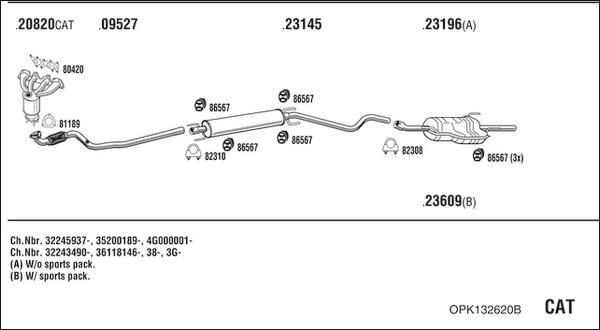 Fonos OPK132620B - Система выпуска ОГ autosila-amz.com